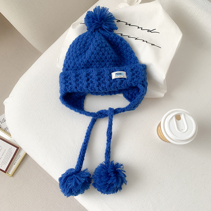 Women's All Match Cute Fur Ball Knitted Hat