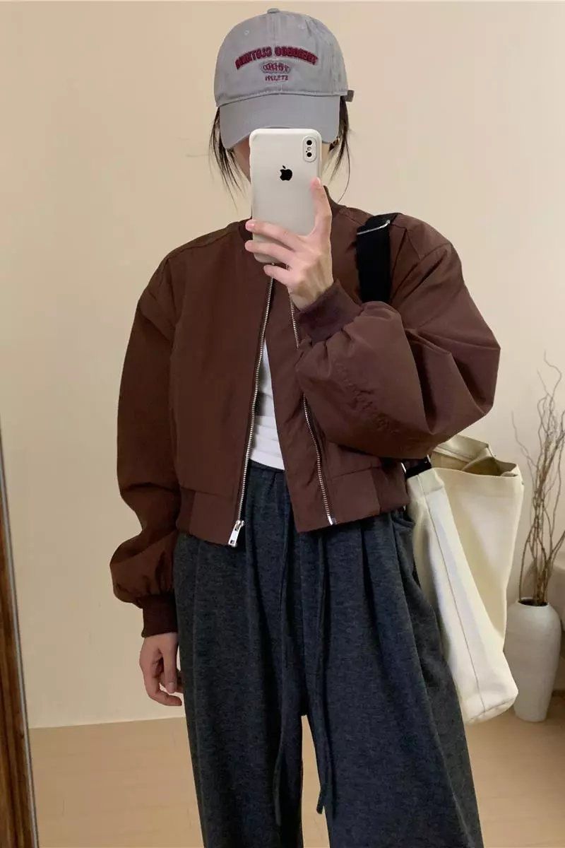 Short Baseball Jacket For Women In Spring And Autumn