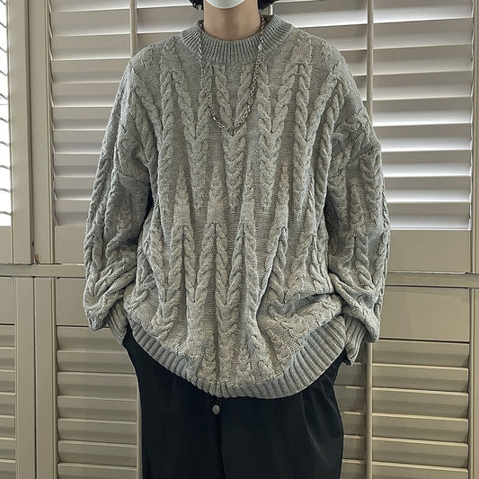 Fashion Men's And Women's Crewneck Solid Color Knitwear