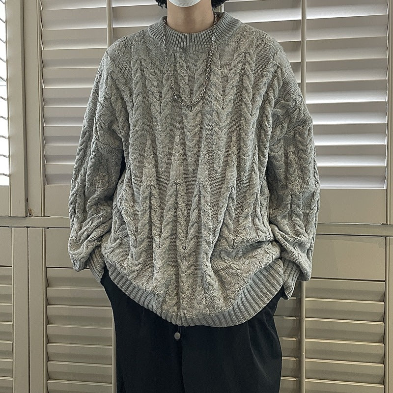 Fashion Men's And Women's Crewneck Solid Color Knitwear