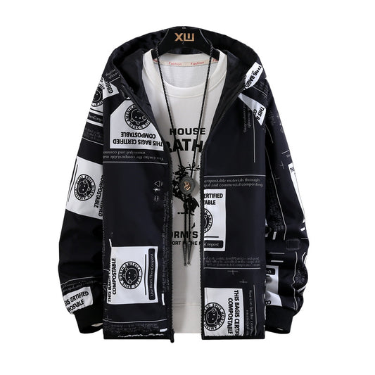 Coat Men's Youth Spring And Autumn Korean Style Trendy Handsome Middle School Student Reversible Jacket Boy Chopsticks