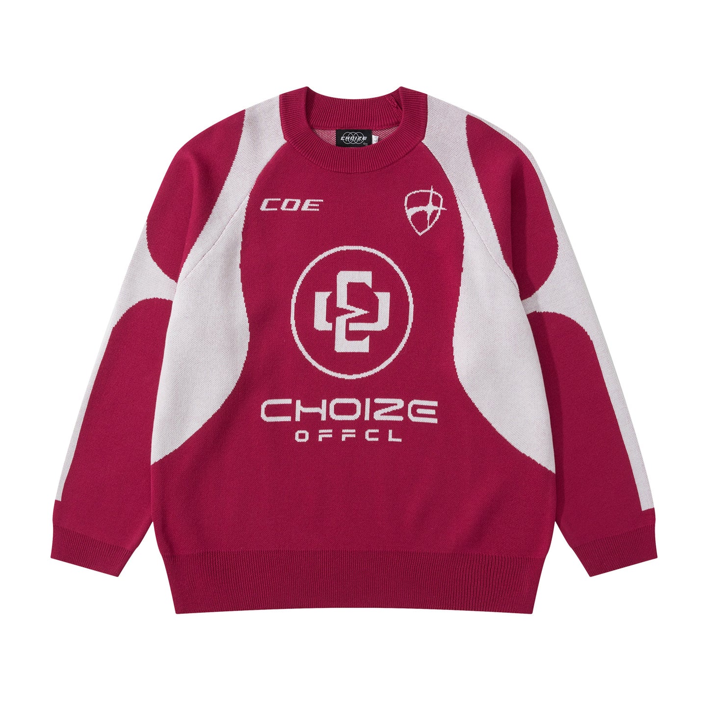 Retro Crew Neck Color Matching Sweater