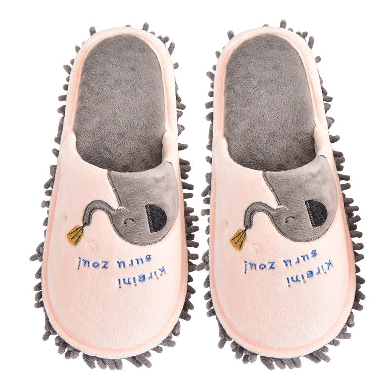 Detachable And Washable Four Seasons Home Mopping Slippers