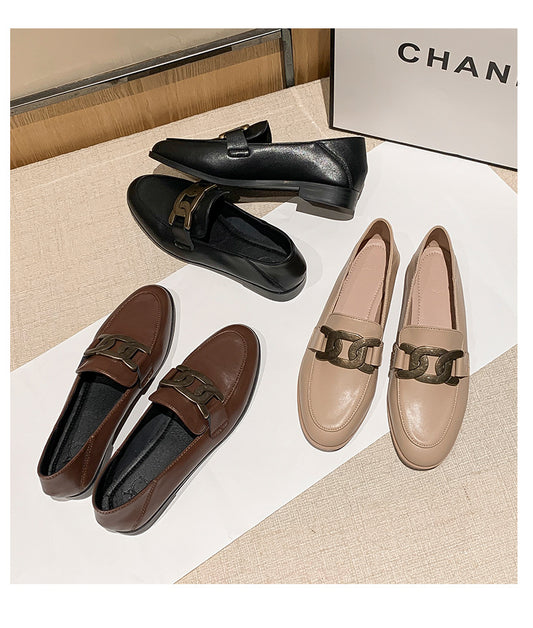 Women's Leather Loafers With A New British Style