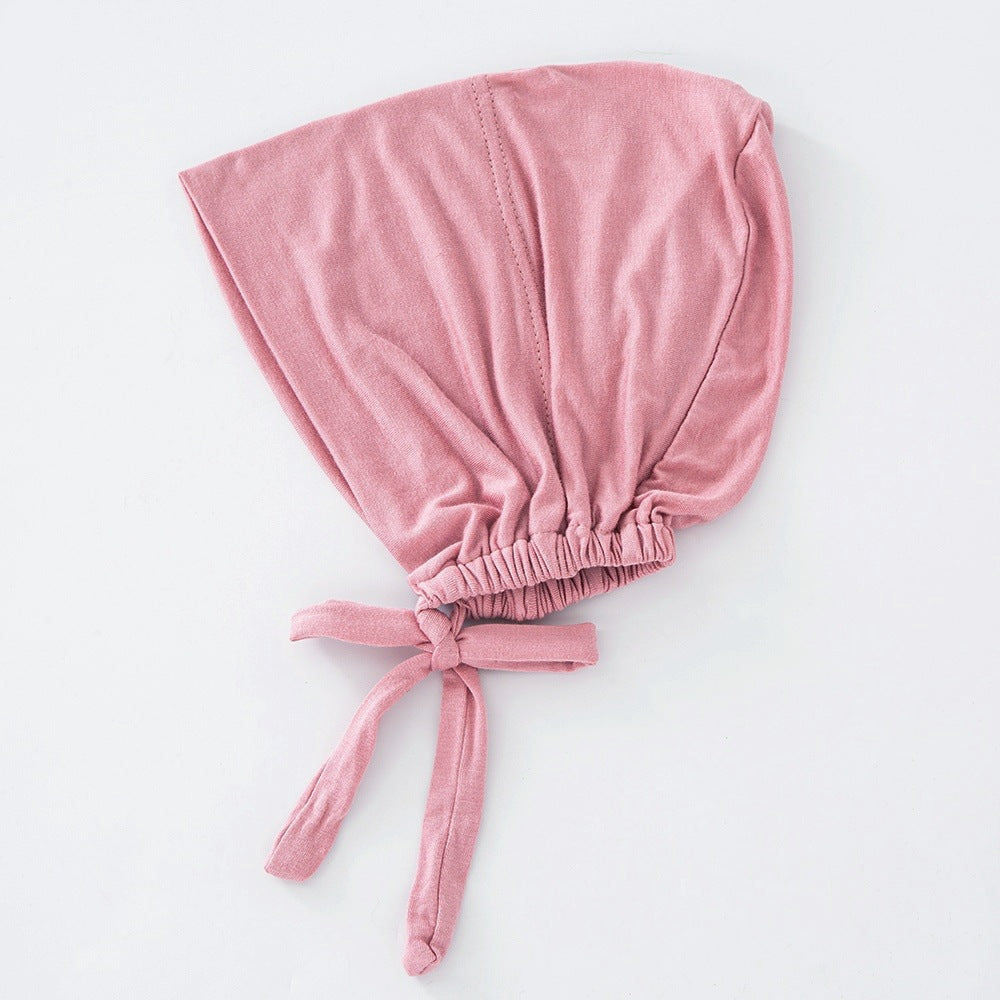 Women's Fashion Solid Color Lace-up Bottoming Hood