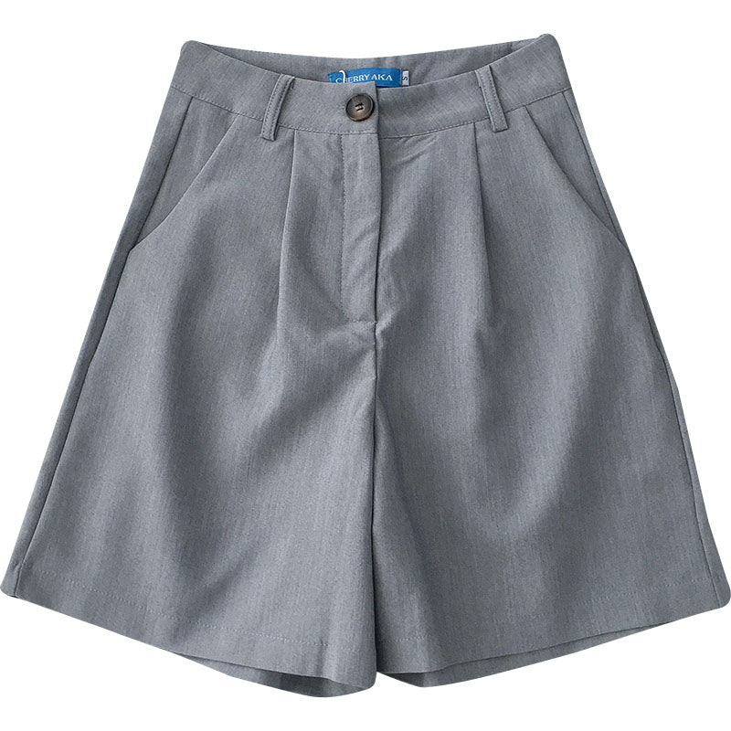 High waist loose wide leg casual shorts