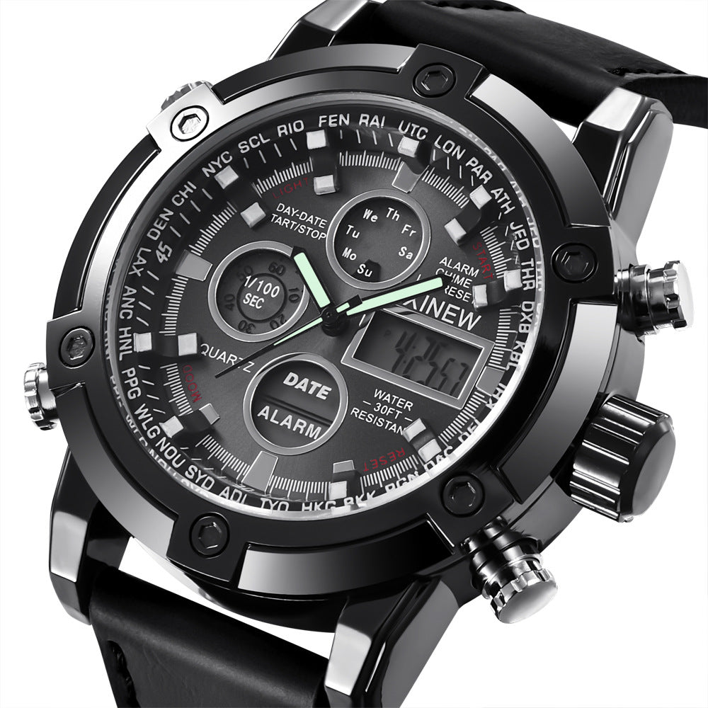 Men's Fashion Belt Multi-functional Watch