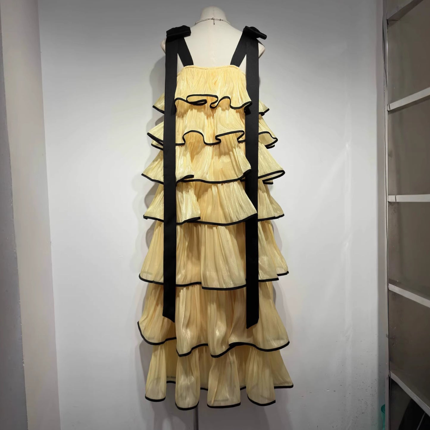 French Chic Camisole Dress For Women With Ruffled Hem