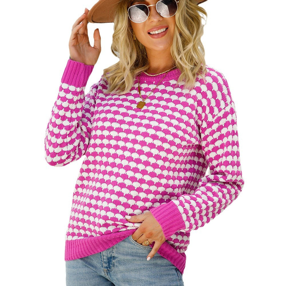 Round Neck Sweater Plus Size For Women