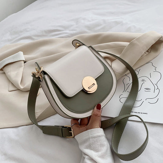 Women's popular new trendy messenger bag hit color fashion shoulder bag
