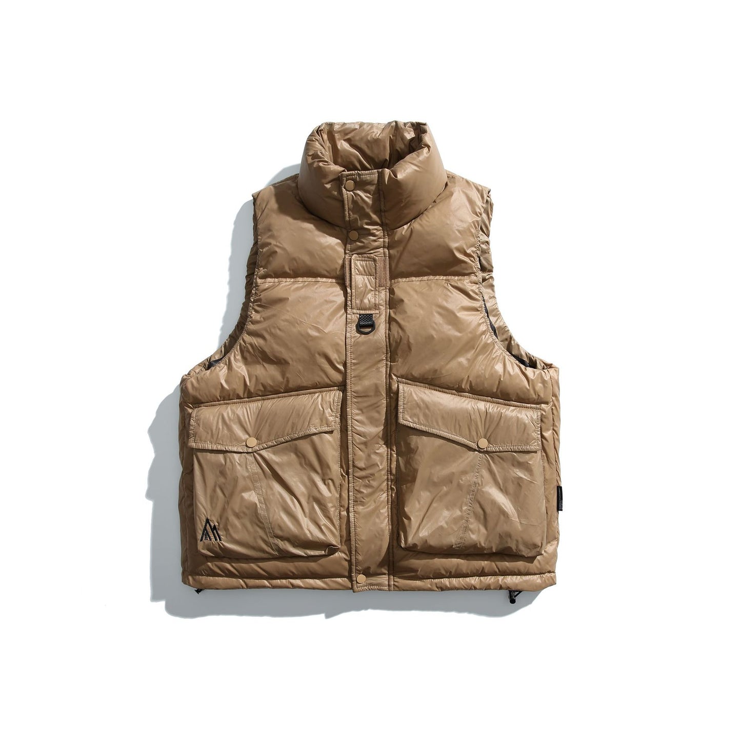 Solid Color Large Pocket Outdoor Work Clothes Down Vest Jacket