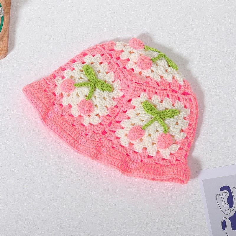 Handmade Woven Head-wrapping Hat Hollow Retro Artistic