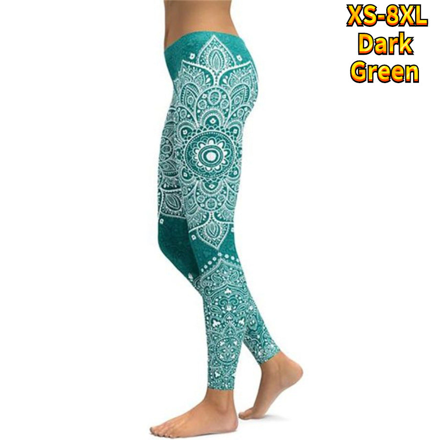 Printing High Waist Sexy Hip Yoga Pants  3D