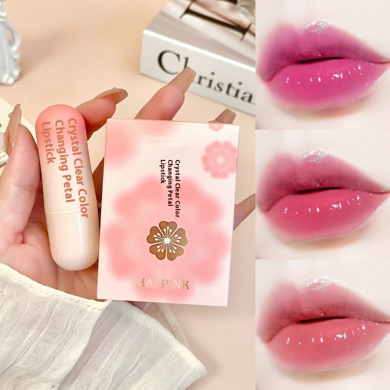Petal Jelly Lipstick Lip Balm Warm Moisturizing Lipstick