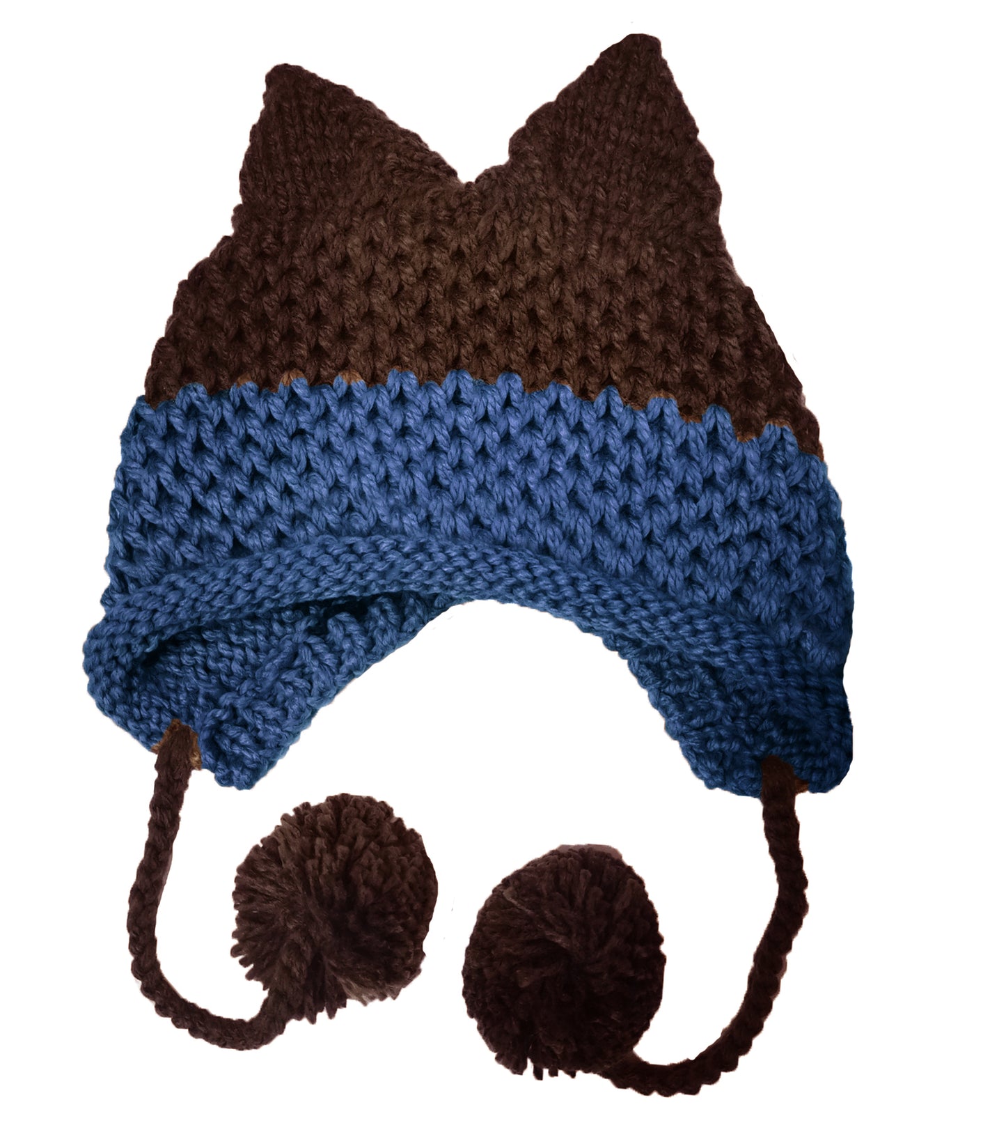 Fox Hat Colorblock Ear Fur Ball