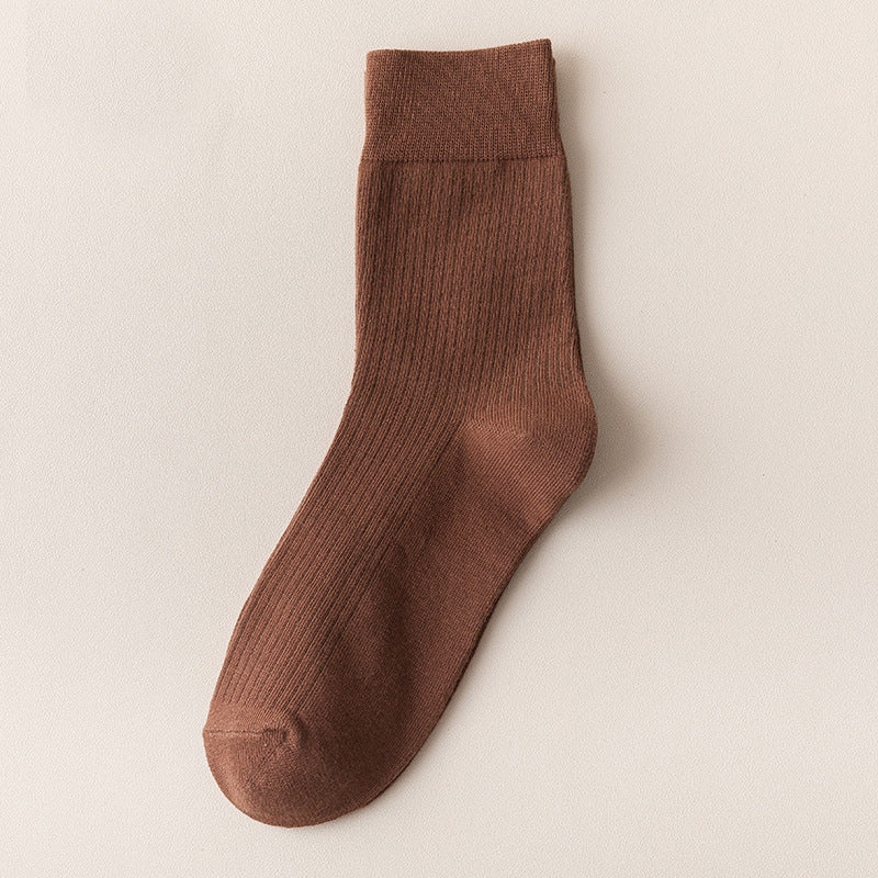 Solid Color Vertical Stripe Deodorant Business Stockings