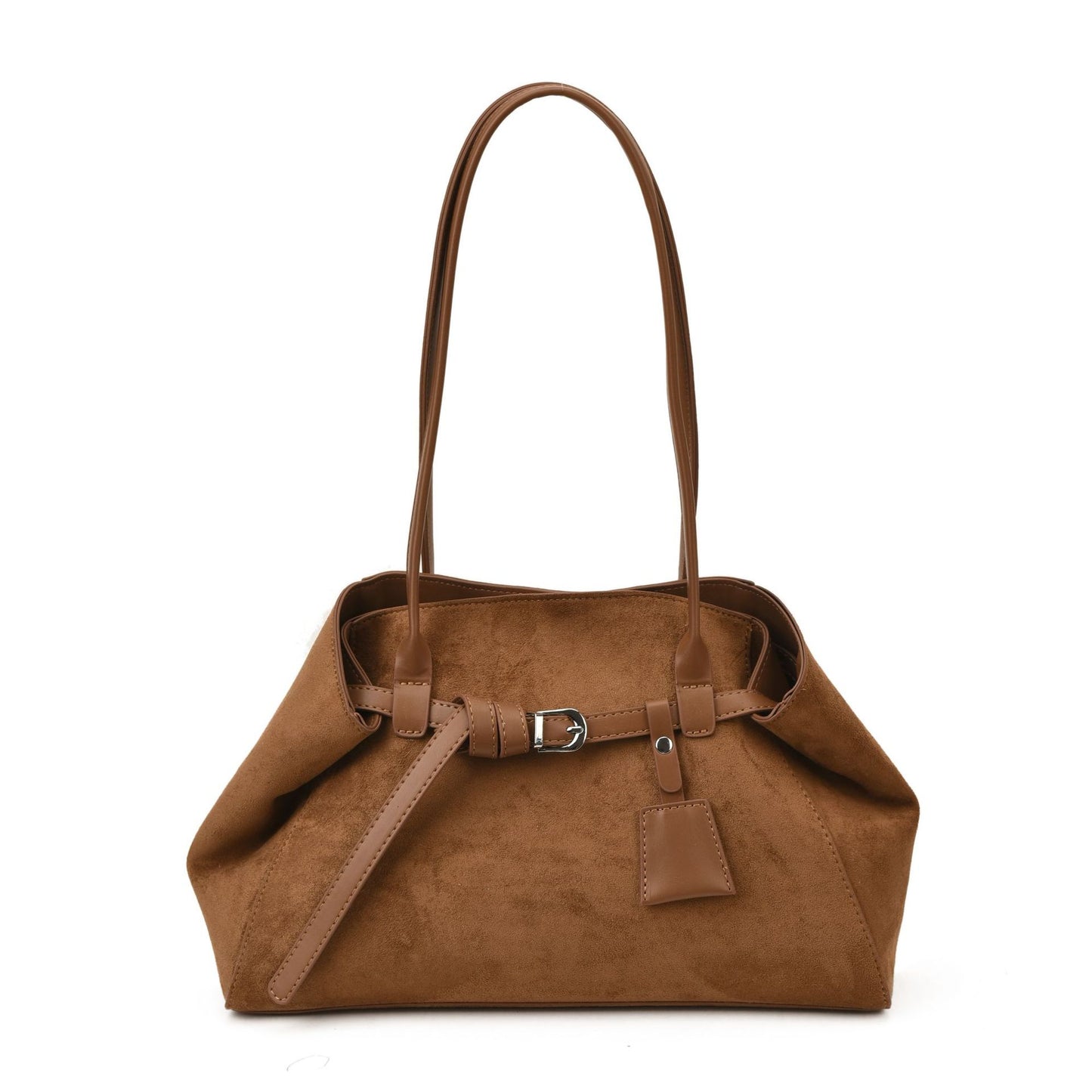 Retro High-grade Matte Large Capacity Tote Bag Suede Shoulder Commuter Bag
