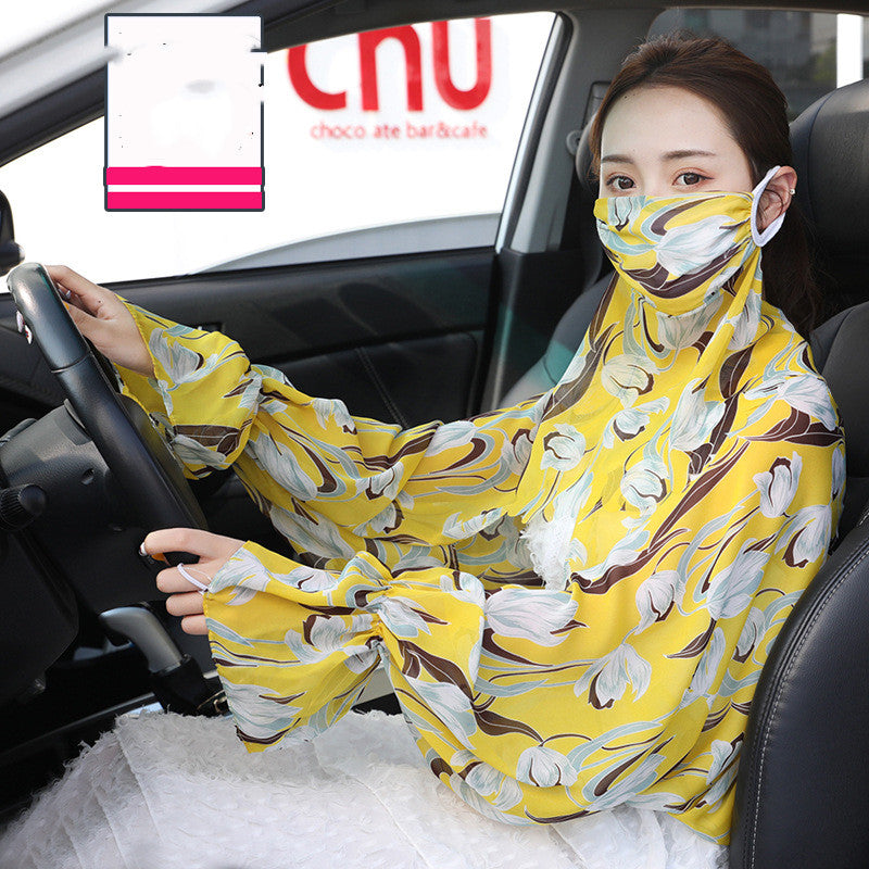 Sunscreen Gloves Female Summer Driving And Riding Thin And Long