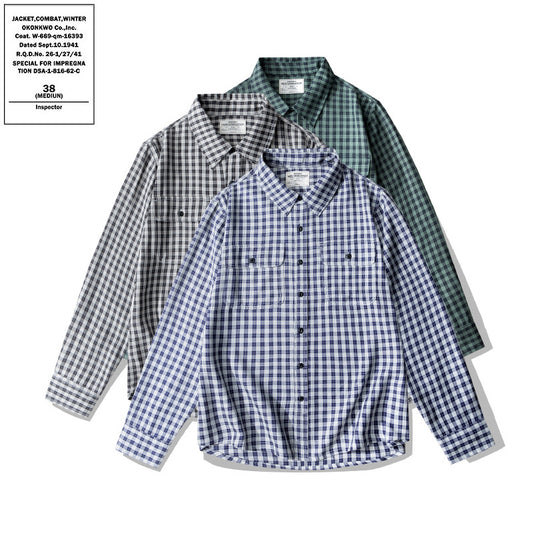 New Plaid Retro Basic Style Long Sleeve Shirt