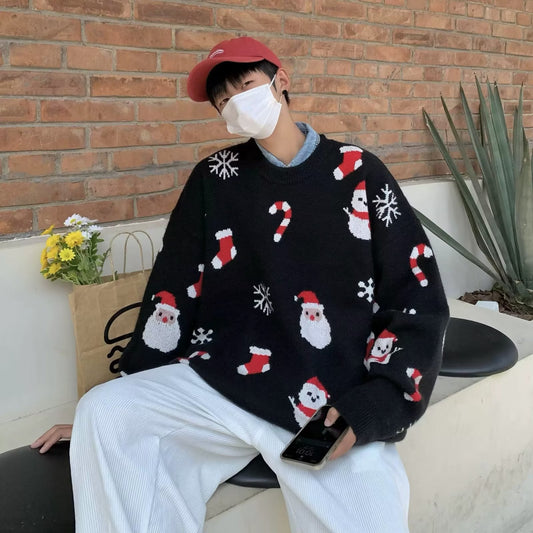 Santa Claus Sweater Men's Versatile Fashion