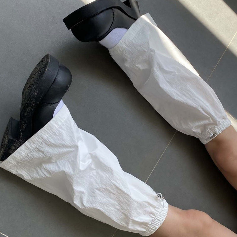 Spicy Girl White JK Socks With Mid Sleeve Drawstring