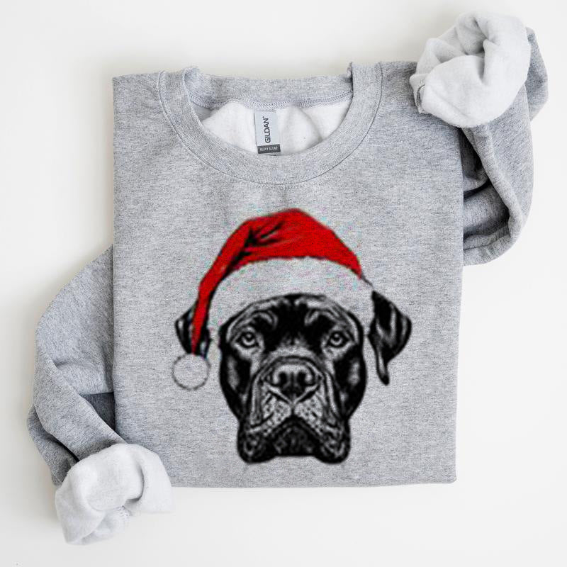 Julehvalpemotiv Polyester Rundhalset Sweatshirt Unisex