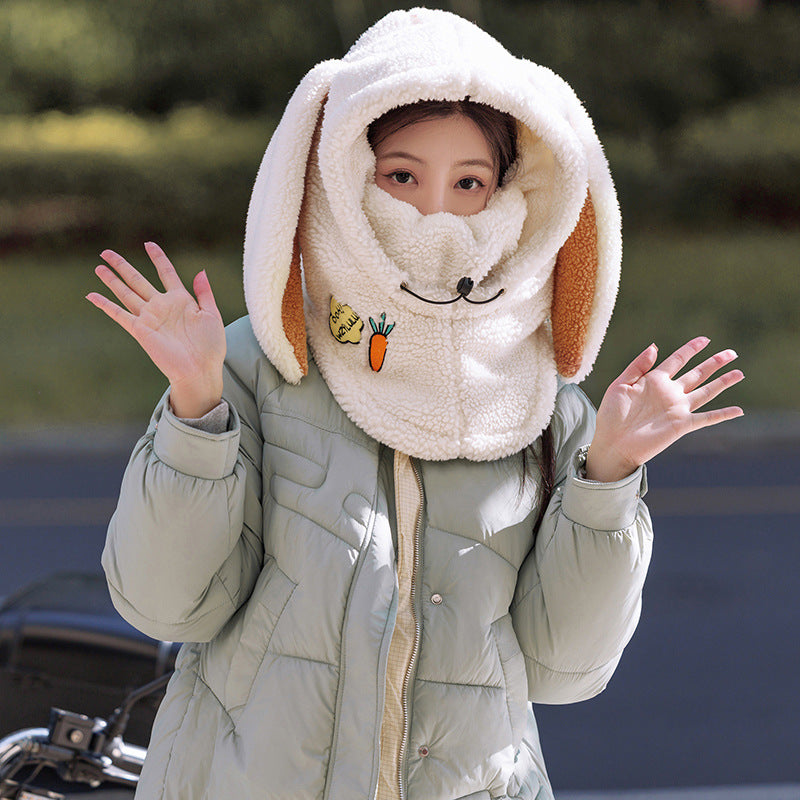 Korean Style Mask Hat Scarf Integrated