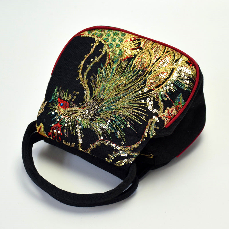 Women's Fashion Simple Ethnic Style Embroidered Handbag