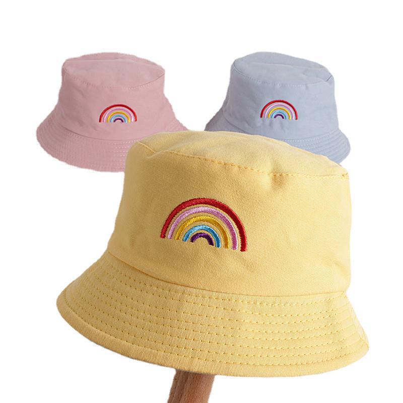 Children's Rainbow Bucket Hat Sun-proof