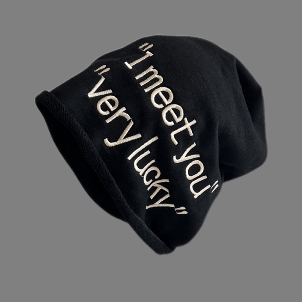Large Letter Curling Pile Heap Cap