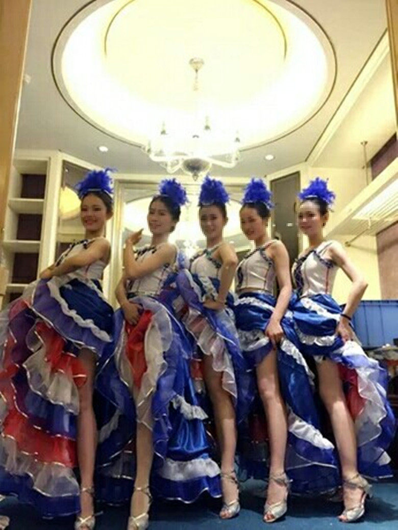 Opening Dance Performance Costume French Can-can Crinoline Dress