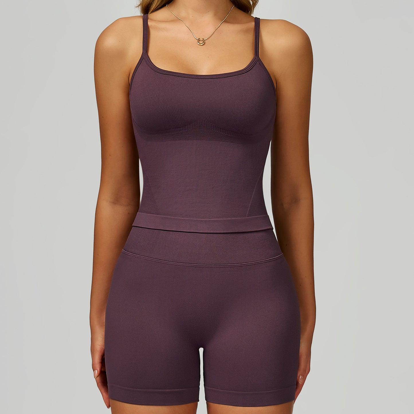 Seamless Color-Block Yoga Set For Women