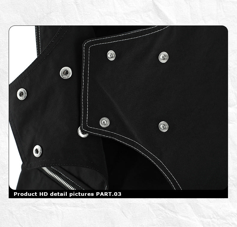 Tactical Zipper Multi-pocket Cropped Men's Vest