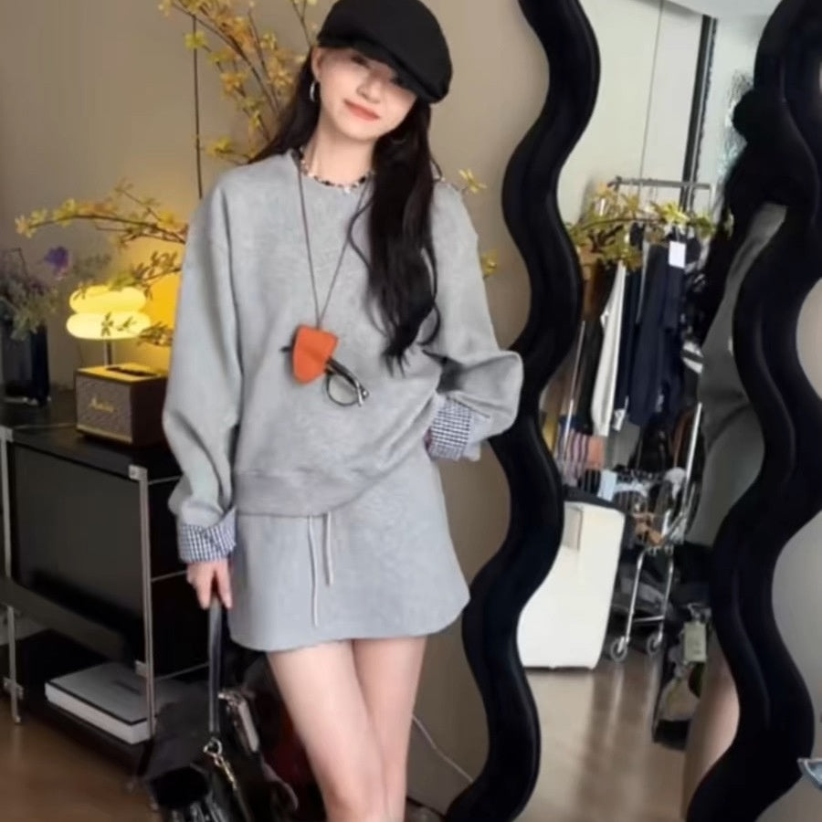 Fashion Sports Sweater Skirt Two-piece Set