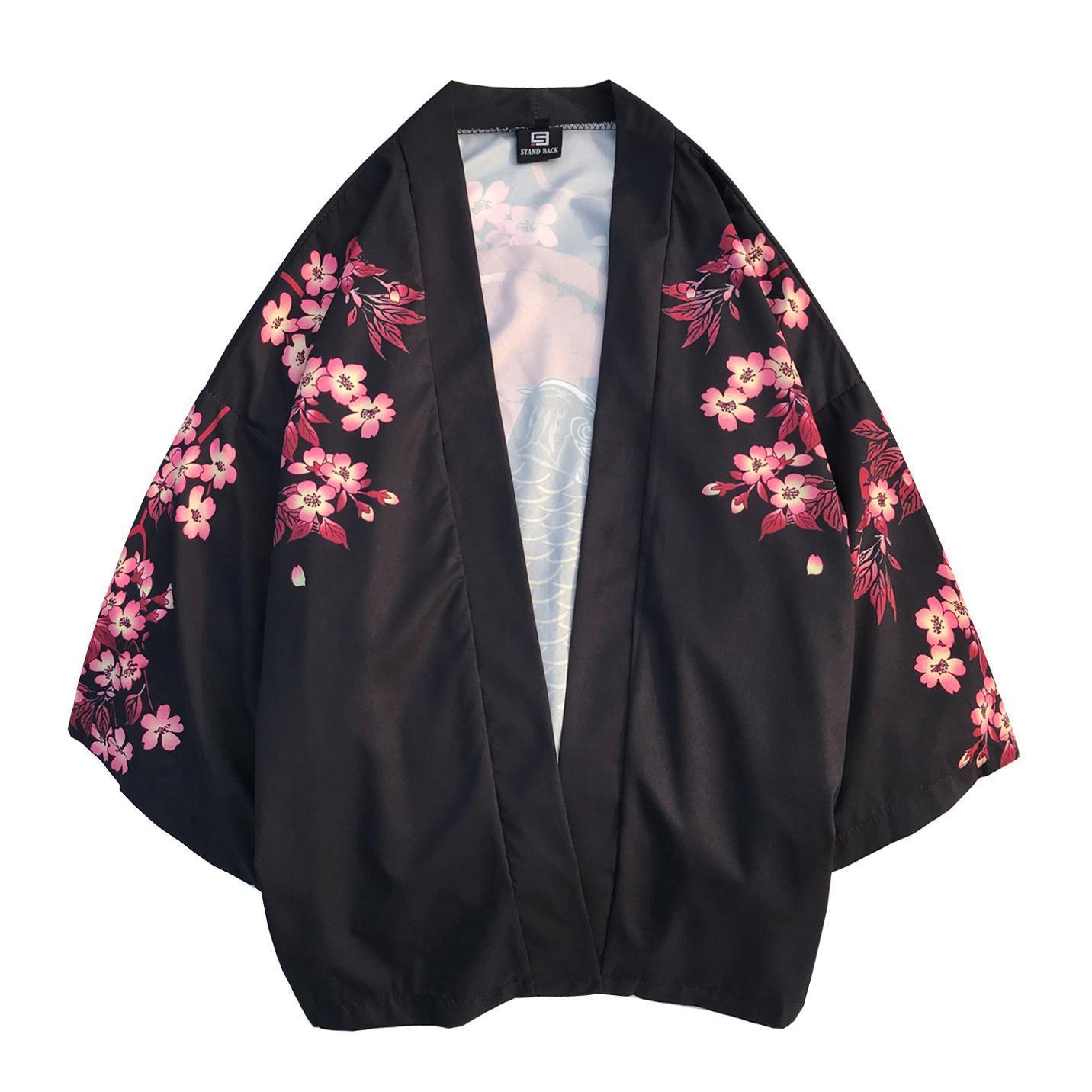 Robe Men's Loose Sun Protection Three-quarter Length Sleeves Cardigan Coat