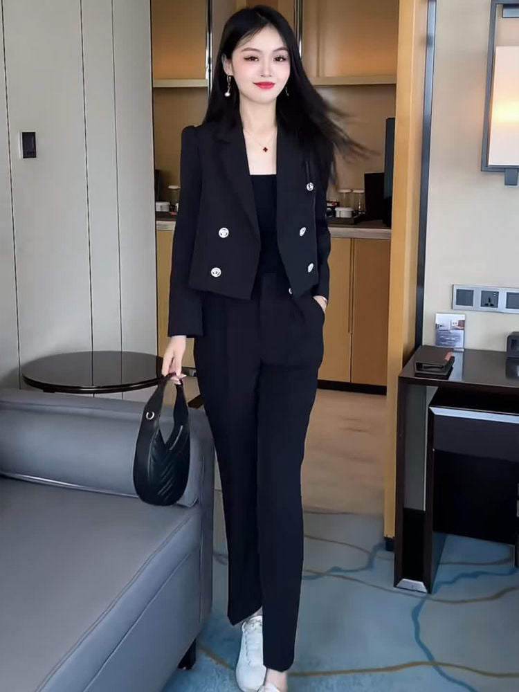Suit Jacket Women's Long Sleeve Pants Suit