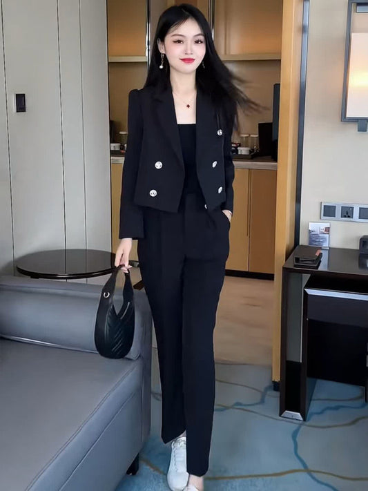 Suit Jacket Women's Long Sleeve Pants Suit