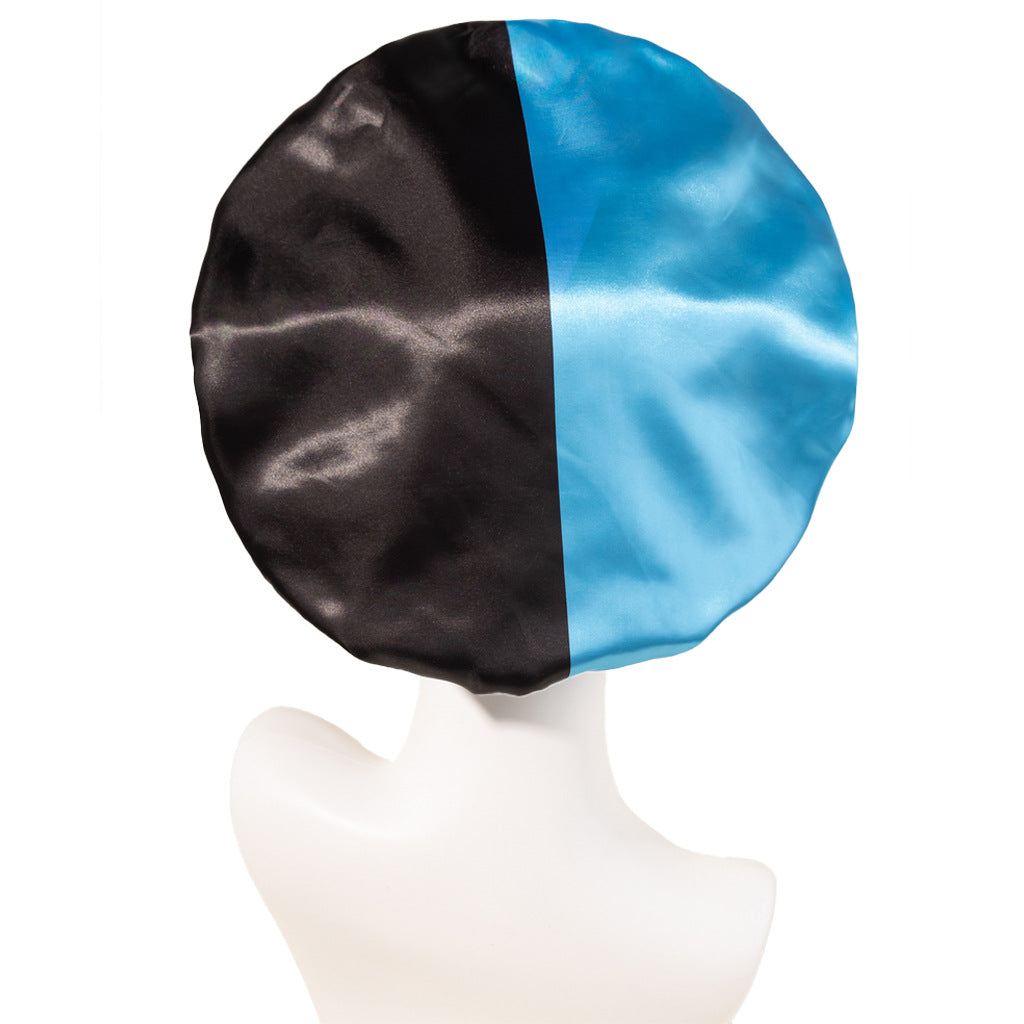 Stitching No Plus-sized Elastic Wide-brimmed Single-layer Color Hair Care Nightcap
