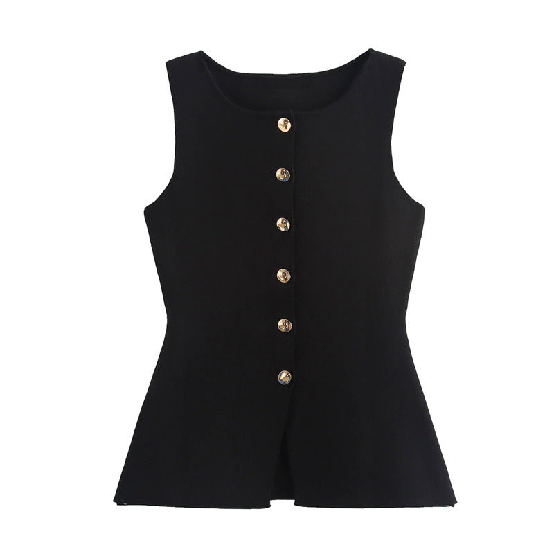 European And American Style Simple Knitting Vest