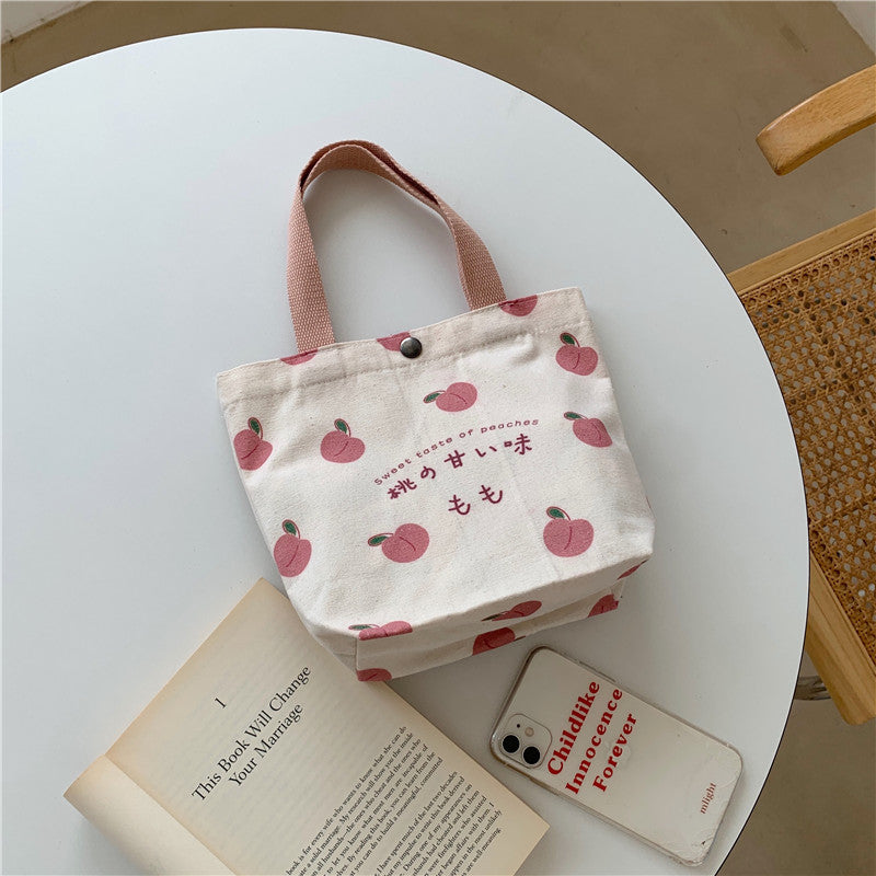 Peach Print Shoulder Bag Japanese Cute