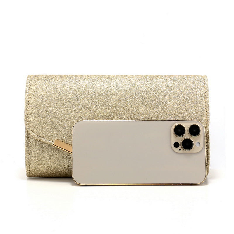 Frosted Sequins Light Luxury Dinner Bag High-grade Metal Decoration