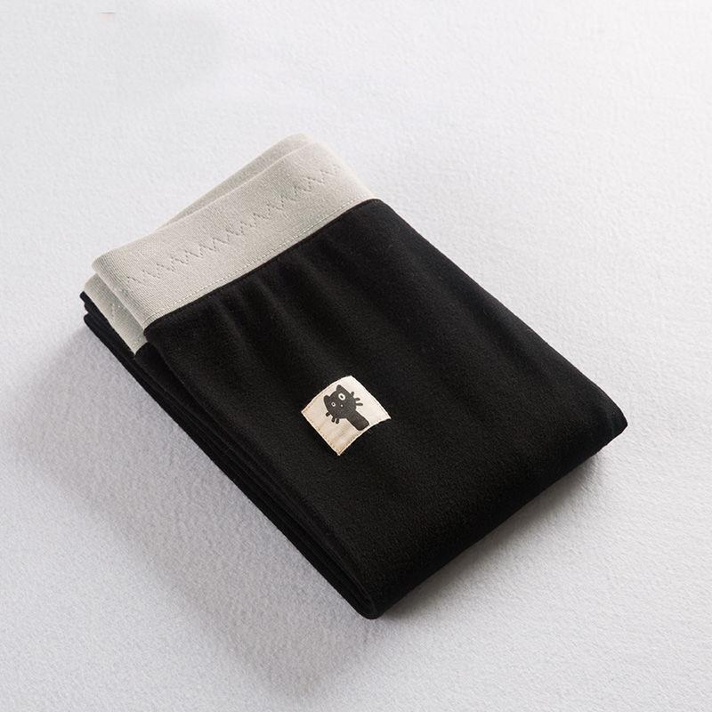 Stretch-waist Gray Threaded Bottoming Pants