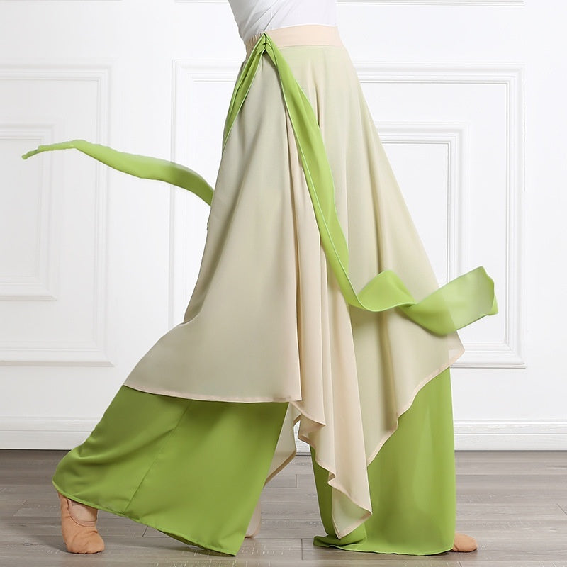 Women's Loose Elegant Snow Practice Wide-leg Pants