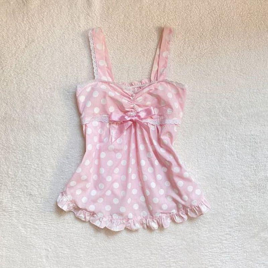 Bow Decoration Backless Sling Top