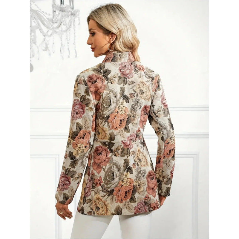 Modischer Anzug Damen Freizeit Bedruckte Jacke
