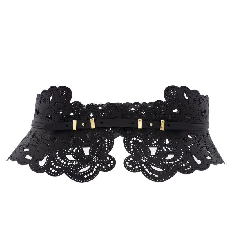 Women's Cowhide Belt Decoration Fashion Girdle Match With Coat Waist-tight Leather Belt