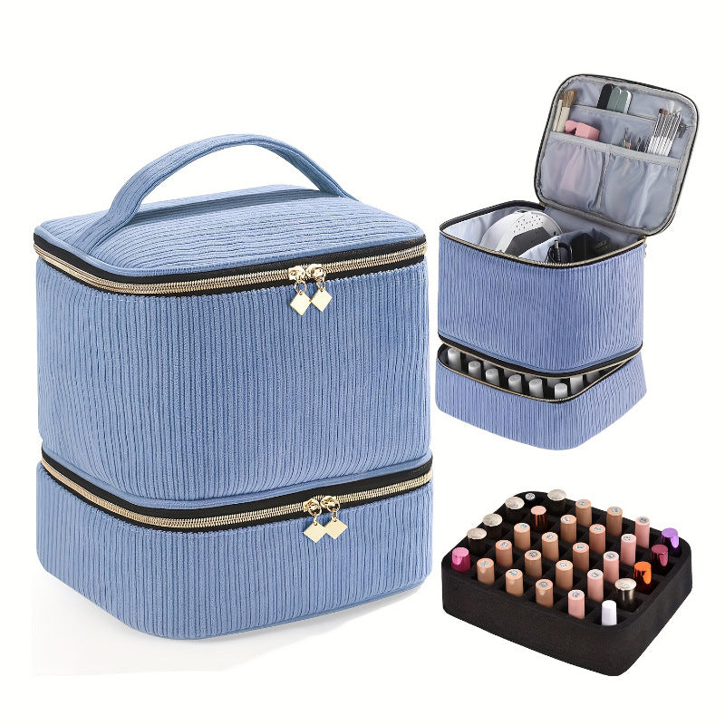 Nail Polish Essential Oil Storage Bag Portable Double Layer Makeup Storage Box