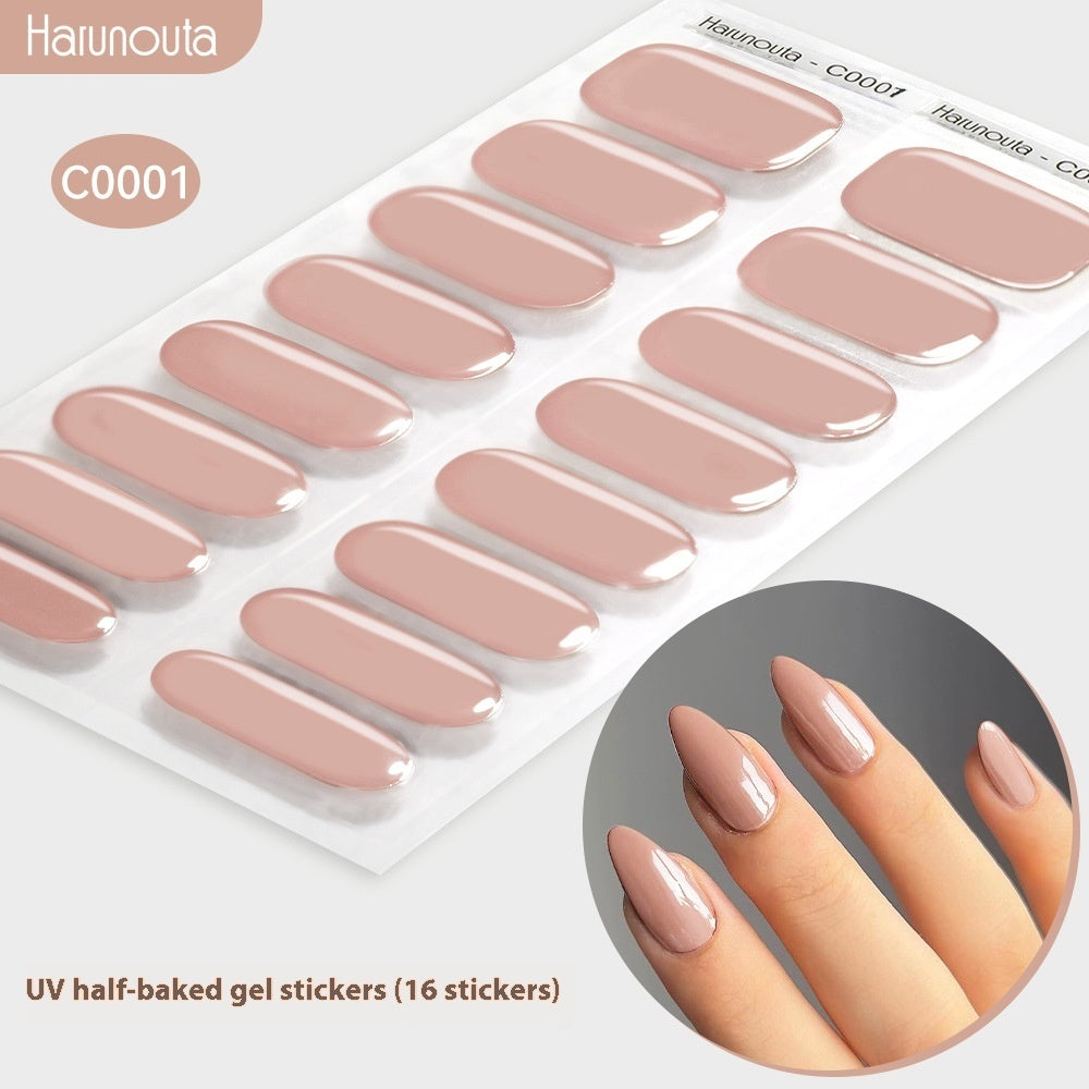 Nail Stickers UV Gel Nail Sticker Semi-curing