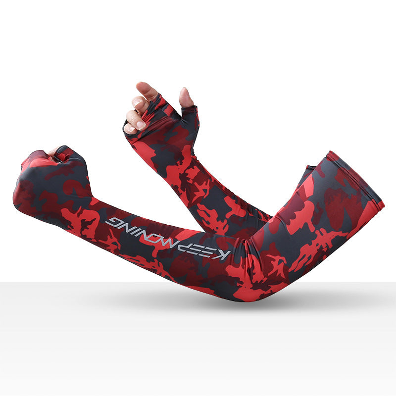 Outdoor Camouflage Sun Protection Gloves For Men And Women