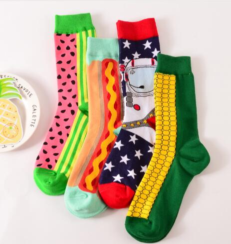 Crew Color Cotton Happy Socks Men Women British Casual Harajuku Designer Fashion Brand Novelty Art For Couple Funny